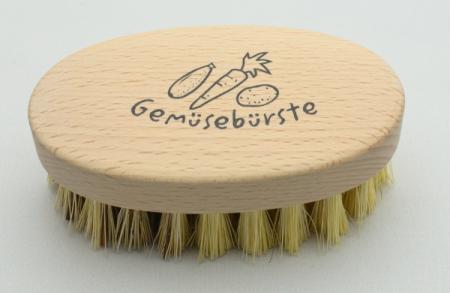 Gemüsebürste oval mit Bild Bürstenfabrik Keller in Todtnau im Schwarzwald. Ein Traditionsunternehmen seit 1869.